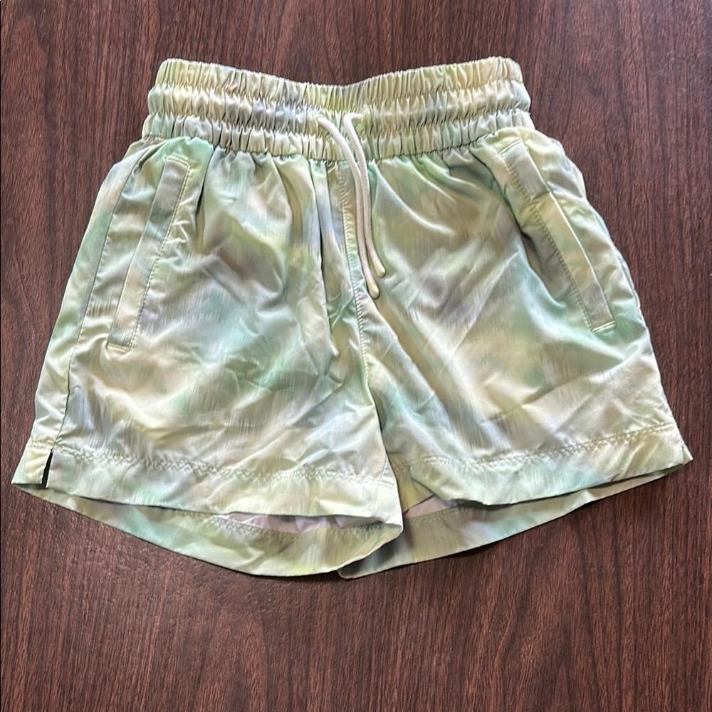 Athleta Girl Green Tie-Dye Shorts